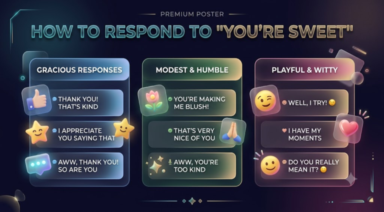 How To Respond To Youre Sweet